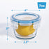 Iyulania Set 6 7 oz of Small Glass Storage Containers, Food Containers with No-Spill Lids, Thick Glass Jars for Meal