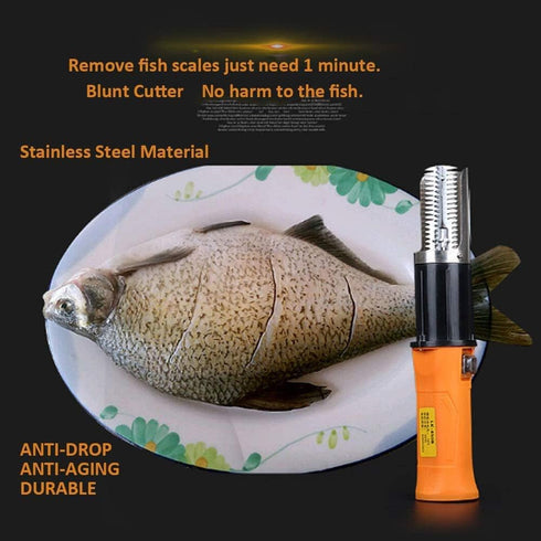 Electric Fish Scaler, Powerful Cordless Scale Scraper Remover Kit with 12V Rechargeable Battery