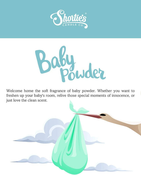 4 Pack 12 Oz., 117 Shortie's Candle Company Baby Powder Premium Wax Melts - Strong & Long Lasting, Non-Toxic - Made