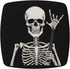 Rock and Roll Skeleton Skulls Kitchen Square Chair Seat Covers 16.9" - Stretch Fitted Sofa Cushion Cover Replacement