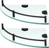 Crowye 2 Pcs Corner Shower Shelf 2-tier Glass Corner Shelf Stainless Steel