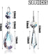 24 38 mm Potchen Pcs Chandelier Crystal Replacement Teardrop & Icicle Crystal Prisms Hanging Gems Parts for Lamps