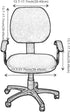 Jinzio Computer Office Chair Cover - Stretchable Cloth Polyester Slipcover for Universal Desk Task Chair, Grey