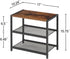 3-Tier Closet, 6 Wooden Shoe Rack with Metal Mesh Shelves - for Entryway, Hallway & Bedroom Holds Pairs, Ideal