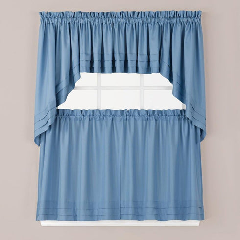 SKL Home Holden Curtain Tier Pair, Smoke, 57" x 24", 2 Count
