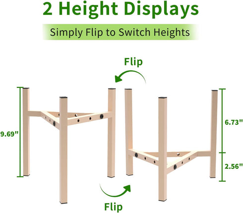 8 9 10 11 12 inch Aripark Plant Stand Indoor Adjustable, Metal Modern Plant Stands, Small Heavy Duty Stable Plant Pot
