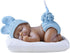 iLikePar Birthday Candle Brown Sleeping Baby Cake Topper Candle for Party, Baby Shower, and Wedding (Blue)