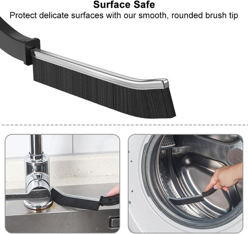 Hard Bristle Crevice Cleaning Brush, Small Gap Cleaning Brush for Toilet, Home, Bathtub, Sink, Household - 3 Pcs