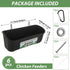 6 5 PCS Black Goat Feeder Hanging Pig Feeder with Clips Quart Chicken Feeder Trough Poultry Feeder Hanging Goat Mineral