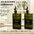 Gelury 16.9oz Set, Set 2) Olive Oil Dispenser Bottle for Kitchen with Bamboo Tray- Glass Oil and Vinegar Dispenser Soy