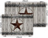 JAWO Rustic Barn Star Bathroom Rug, Non Slip Bath Mat with Retro Western Texas Star Design