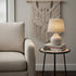Table,12" LIFFY Outdoor Metal Side Small Outdoor Accent Table with Glass Top,Indoor Round Home Decorative End