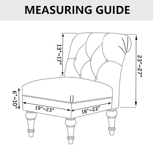 TOPYUMH Armless Velvet Accent Chair Covers High Stretch Chair Slipcovers, Removable Furniture Protector for Living