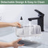 Marble Bathroom Countertop Organizer - Detachable 7 Slots for Kids Electric Toothbrush and Toothpaste Holder, Grey