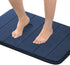 Flamingo P Memory Foam Bath Mat Rug, Soft Non Slip Absorbent Shower Bathroom Mats, Navy, 24x17 Inches, Machine Washable