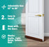 MAXTID Adjustable Brown Door Draft Stoppers, 32"-38", Double Sided Insulation Strip, Air Stopper