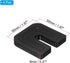 PATIKIL Rubber Isolator Pads, 4 Pcs U-Shaped Anti-Vibration Pads 1.97" x 1.97" x 0.31" Shock Absorbing Mats for Mini Split AC Condenser Air Compressor Generator Machinery, Black