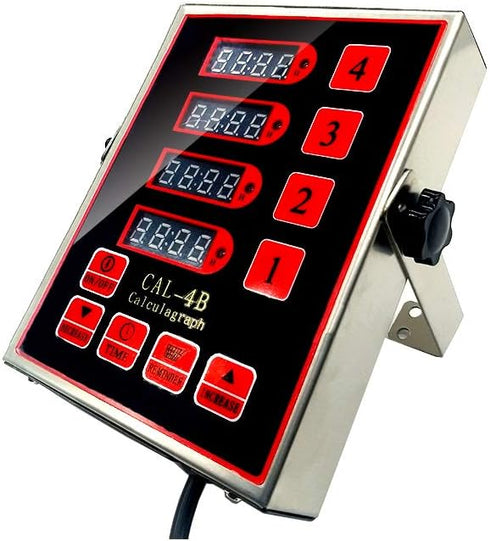 Li Bai 4 Channels Commercial Kitchen Timer, Multi-Function Digital Timer with Loud Alarm for Cooking