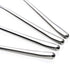 Pack of 4 Long Handle Stainless Steel Soup Spoons, Korean Round Handle Bar Spoons in Silver