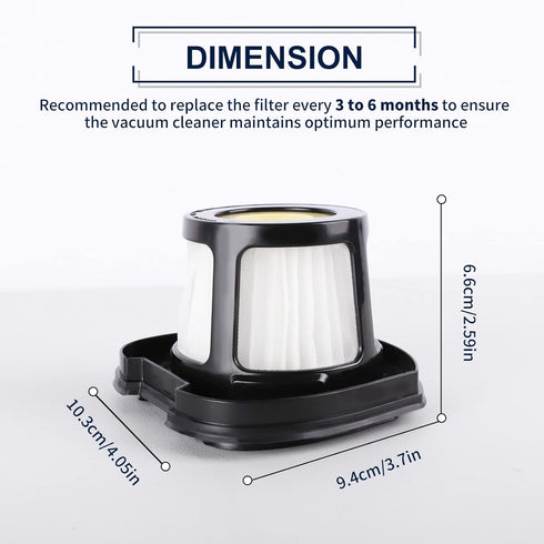 KEEPOW 2-Pack Pet Hair Eraser Filter Replacement for Bissell Hand Vacuum 2284W, 2390, 2389, 2390A