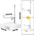 4 Pcs Adjustable Metal Arm Display Stand Easel with Acrylic Base Rock Display Easel Holder Acrylic Easel Crystal Display Stand Clear Plate Stand for Geodes Mineral Agate (2.4 x 2.4 x 3.5 Inch)