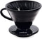 Ceramic Coffee Dripper, Pour Over Ceramic Coffee Maker for 1-4 Cup Slow Brewing Accessories (Black)
