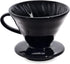 Ceramic Coffee Dripper, Pour Over Ceramic Coffee Maker for 1-4 Cup Slow Brewing Accessories (Black)