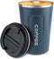 12 oz Stainless Steel Vacuum Insulated Tumbler, Spill Proof Coffee Travel Mug with Lid, Tibetan Blue Thermos Cup