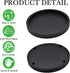 KAYUMONA 11" Counter Modern Decorative Tray for Coffee Table, Wooden Black Round Small Decor Tray for Candle, Perfume