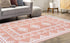 Pink Bohemian Area Rug 4x6, Machine Washable Non-Slip Stain Resistant Throw Carpet for Living Room Bedroom Decor