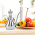 11oz/350ml Stainless Steel Oil Dispenser Bottle, Non Drip Leak Proof Pouring Pot for Olive Oil, Vinegar, Soy Sauce