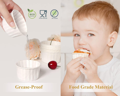 Parchment Brown Cupcake Liners, 100pcs Standard Size Muffin Baking Wrappers, Heavy Duty Greaseproof Cups for Parties