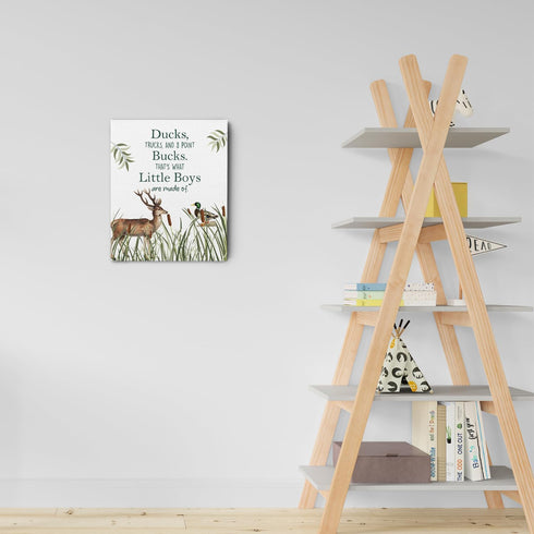 Ryeolo 11x15 Inches Boys Room Wall Art, Gifts for Baby Boys, Deer Picture Wall Art, Famous Quotes Framed Canvas Wall