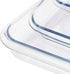 Basics Tempered Glass Baking Dish, 1.6 Quart Clear Oblong Casserole Dish for Cooking and Oven Bake
