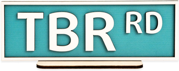 TBR Dead But Well Read Sign Funny Bookish Decor for Bookshelf, Library,