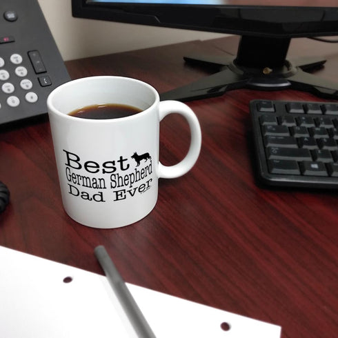 ThisWear Dog Lover Mug - Best German Shepherd Dad Ever, White Coffee Mug