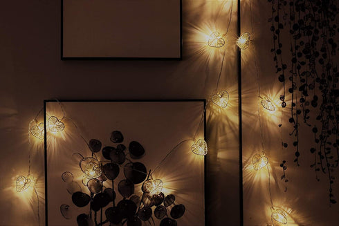 Cobus CozyHome 23 20 Heart String Lights FT & Warm White LEDs | Indoor | Christmas Fairy Lights Engagement Wedding