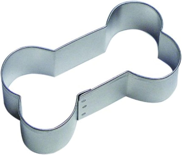 R&M Dog Bone Cookie Cutter, 3.5", Durable Tinplated Steel