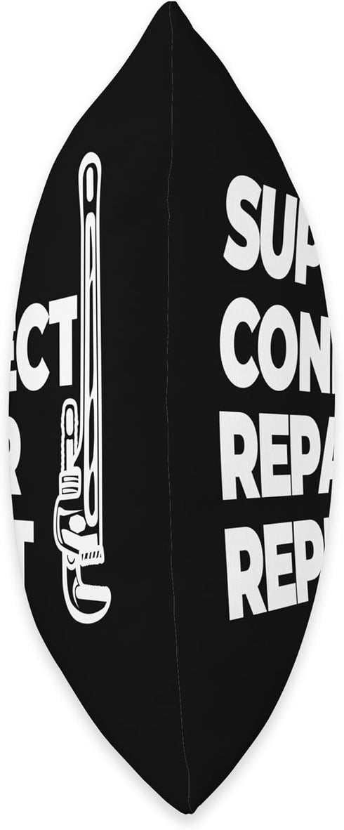 Supply Connect Repair Plumbing Throw Pillow, 16x16, Multicolor by Funny Plumber Costumes for Emergency Plumber