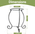 8 10 Inch Lily's Home Metal Gazing Ball Stand - Fits to Metal & Glass Garden Gazing Globes - Indoor/Outdoor Ornament
