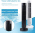 Portable Air Cooler, Vertical Bladeless Fan, USB Desktop Air Conditioner Mini Cooling Tower for Home Office (Black)