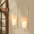 Set 4, Gold Candle Sconces of Taper & Pillar Wall Candle Holder, Gold Wall Decor, for Entryway, Fireplace, Stair Corner