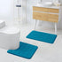 Buganda Memory Foam U-Shaped Contour Toilet Rugs, Non Slip Absorbent Bathroom Rugs for Toilet Base