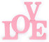 Wooden Love Sign Table Top Decorative Letter for Wedding Party Home Decor Pink