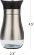 Evelyne 2-Piece Set Salt & Pepper Glass Shaker with Stainless Steel Cover and Tray