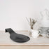 Stainless Steel Spoon Rest, 9.8 x 3.7 Inch - Spatula Ladle Holder, Brushed Finish, Dishwasher Safe (Black 1PC)