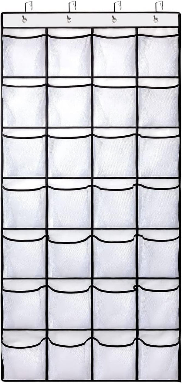 Fancial 28 Large Pockets Over The Door Shoe Organizer, Hanging Shoe Organizer for