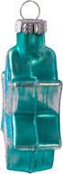 Kurt Adler H8203 Glass Star of David Ornament, Set of 6, Blue with Glitter