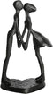 Iron Anniversary Couple Sculpture - Romantic Heart Statue for Home Decor, Gifts for Wife, Wedding Anniversary,