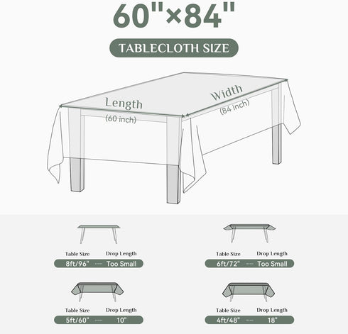 Outdoor(60 84 inch,Navy Softalker Jacquard Rectangle Tablecloth - Geometric Line Damask Table Covers Waterproof Stain
